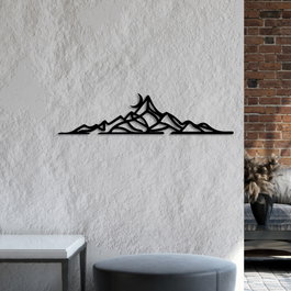 Wallity Landscape 2 Escultura de Pared Negra